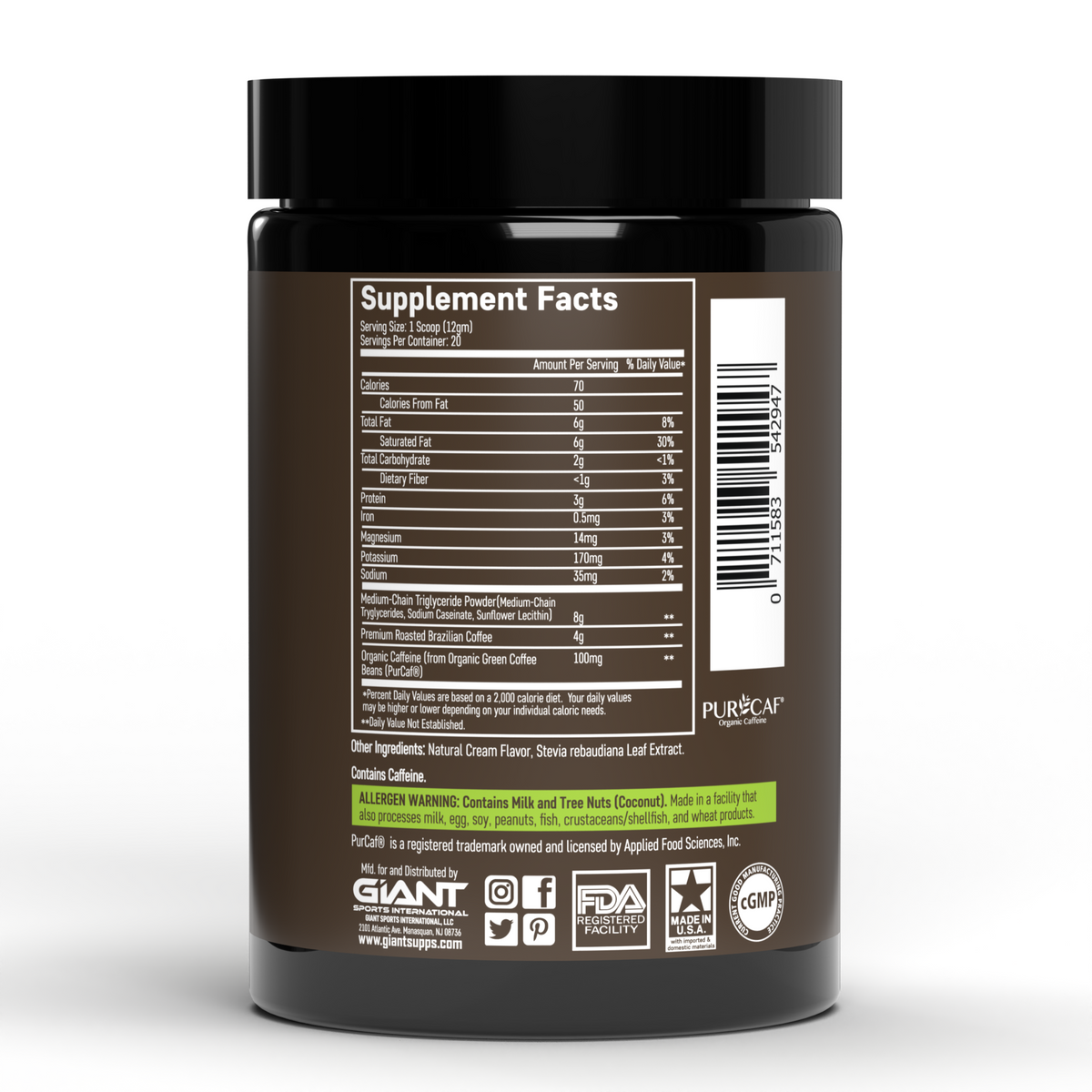  Keto Coffee Latte - Instant Coffee with Collagen & MCT (0g  Sugar Added) with 6g Protein - Sweetened with Stevia : Grocery & Gourmet  Food