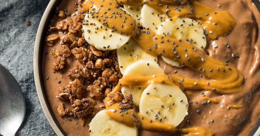 Chocolate Protein Peanut Butter Smoothie Bowl