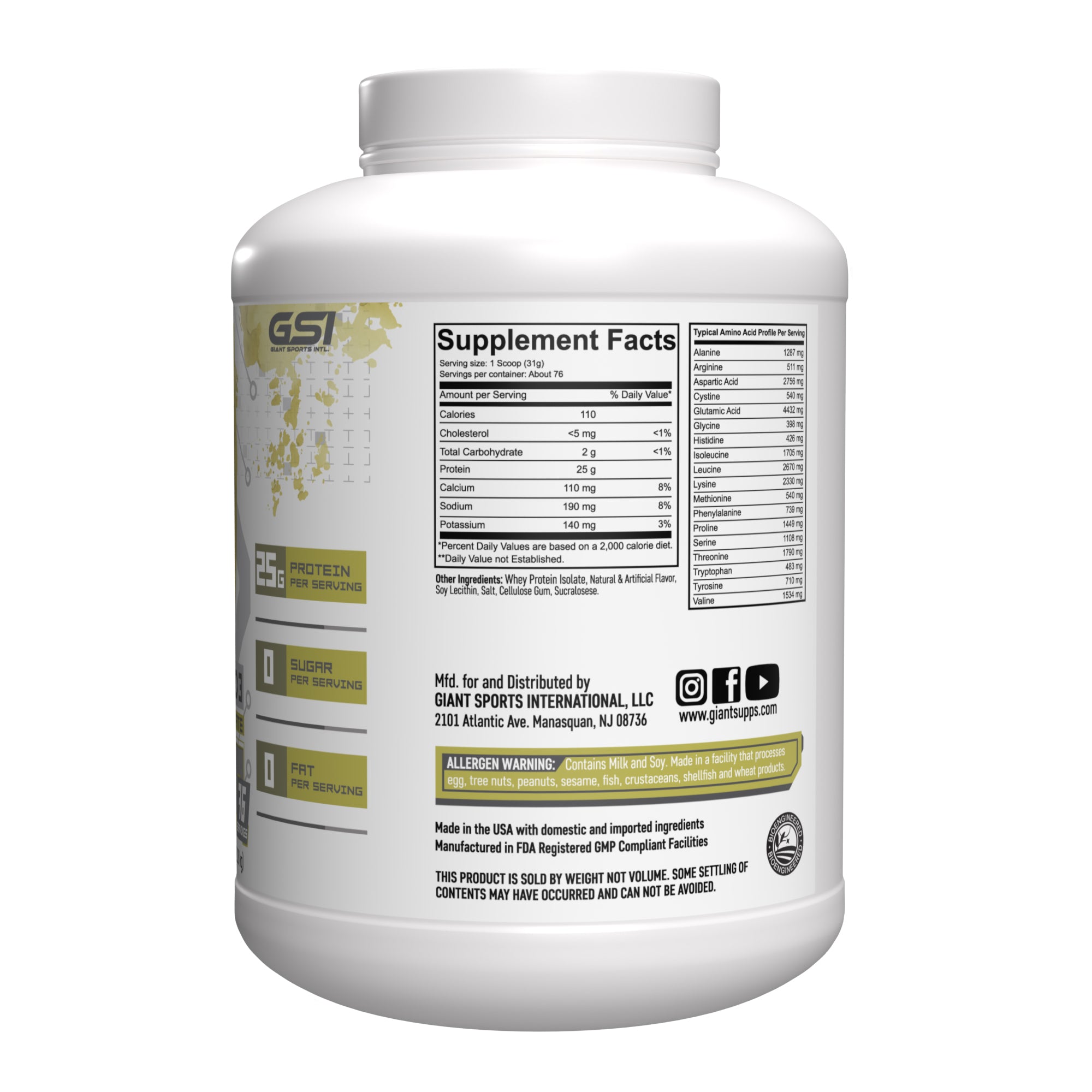 Whey Protein Isolate - 5lb